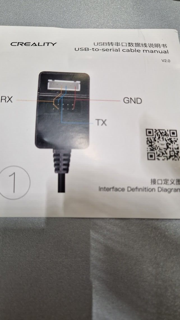 Creality USB-to-Serial Cable - New Open Box, 3D Printing Accessory