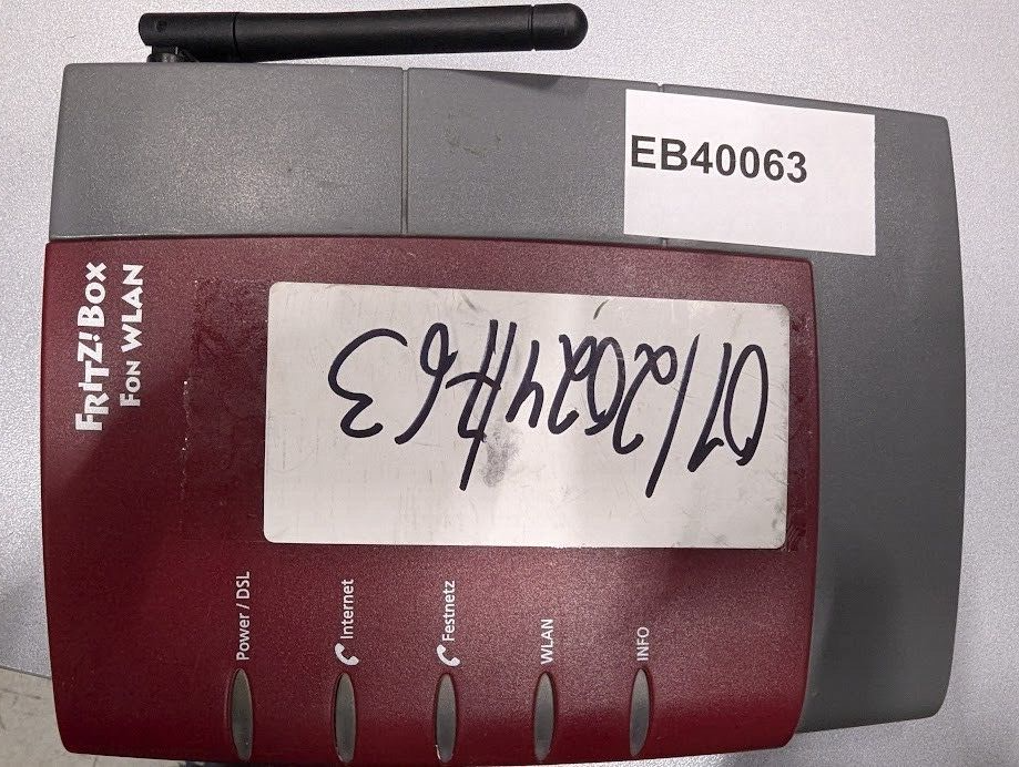 Fritz box Fon WLAN 7170 Router Working No attachments Can't reset by IP Address