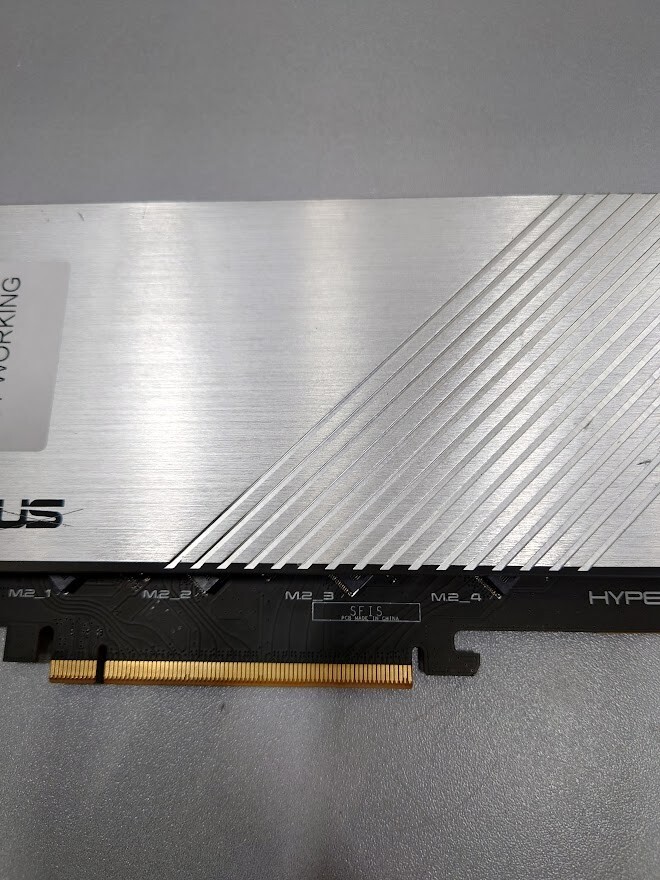 ASUS Hyper M.2 X16 Gen 4 PCIe Expansion Card Not Working For Parts