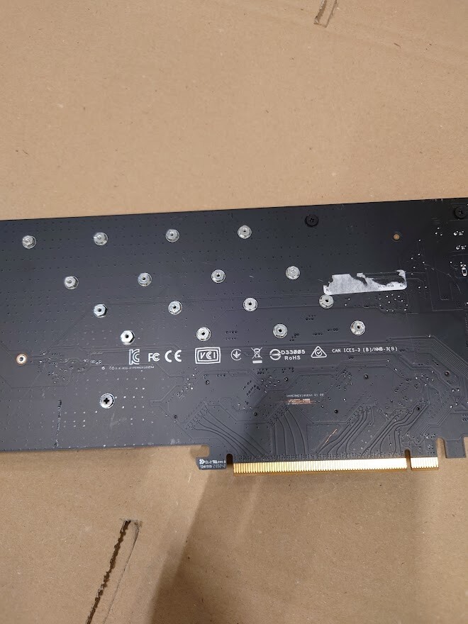 ASUS Hyper M.2 X16 Gen 4 PCIe Expansion Card Not Working For Parts