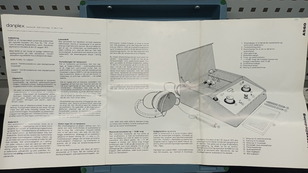 Danplex AS 60 Screening Audiometer - Used, Fully Working, Minor Scratches