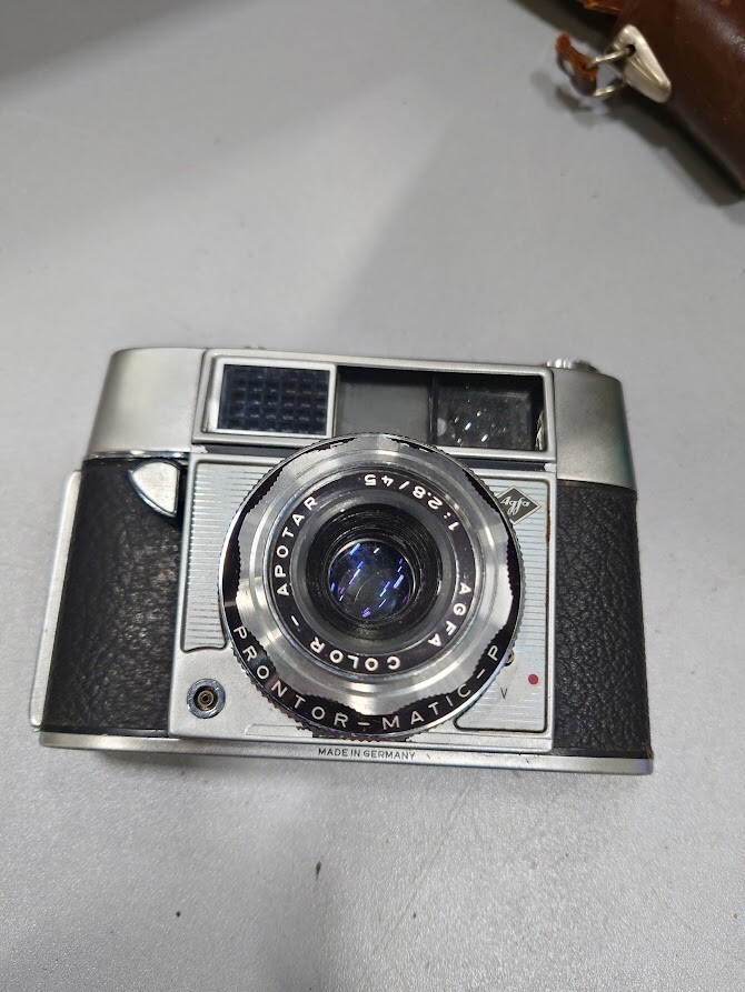 Vintage Agfa Prontor-Matic-P Selecta Camera 1:2.8/45 Germany + Case Not Working