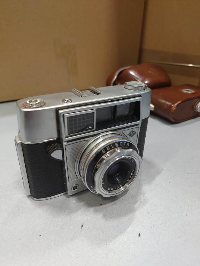 Vintage Agfa Prontor-Matic-P Selecta Camera 1:2.8/45 Germany + Case Not Working