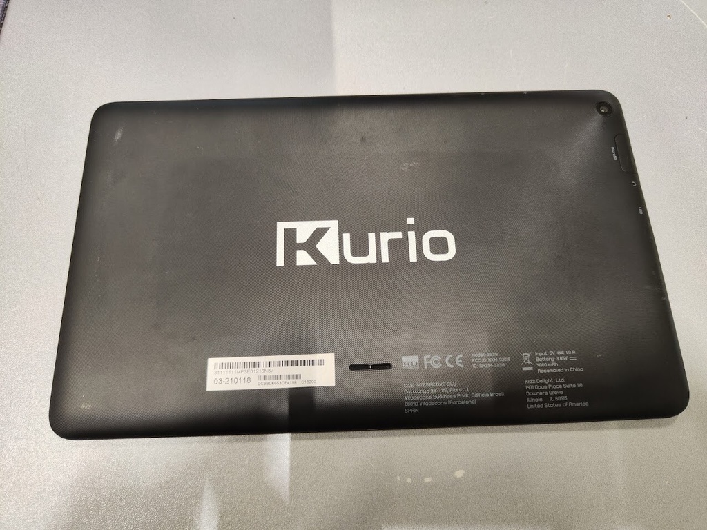 Kurio Tablet Model 02018 7 Inch Android Kids Tablet 8GB 4000mAh Not Working