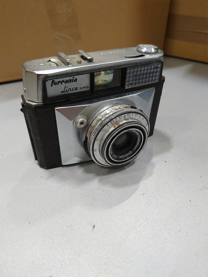 Vintage Ferrania Lince Super Prontor 500 LK Camera 1:2.8/45mm Not Working For Pa