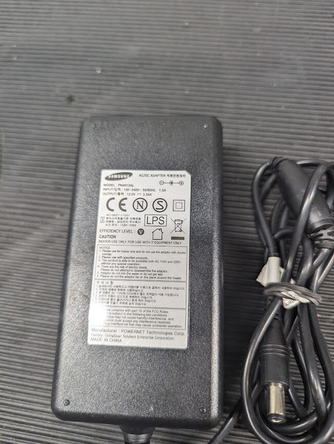 SAMSUNG PN4012AL AC Adapter 12.0V 3.34A Used Working Without Power Cord