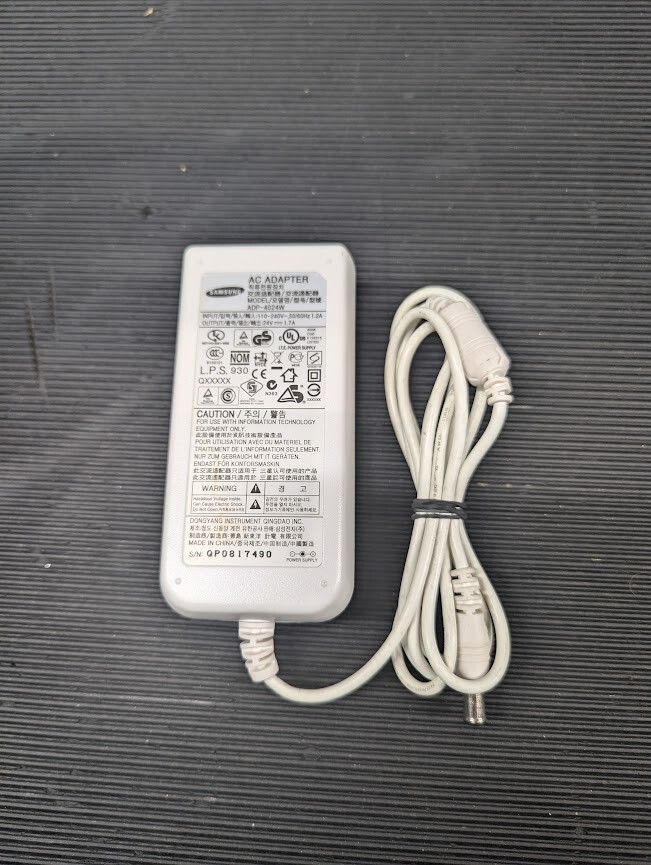 SAMSUNG ADP-4024W AC Adapter 24.0V 1.7A Used Working Without Power Cord