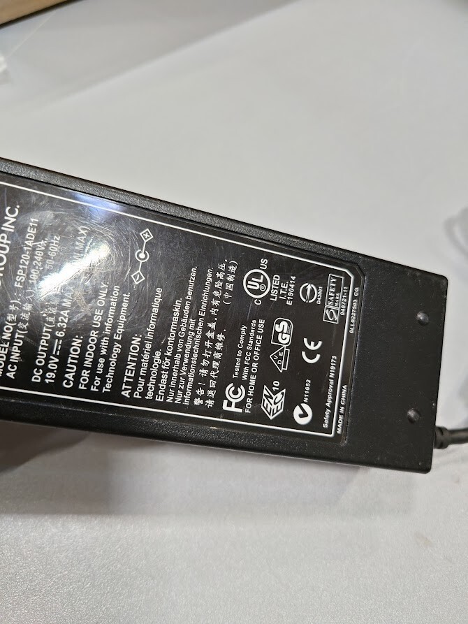 FSP Group INC FSP120-1ADE11 AC Adapter 19V 6.32A Used Working Without Power Cord