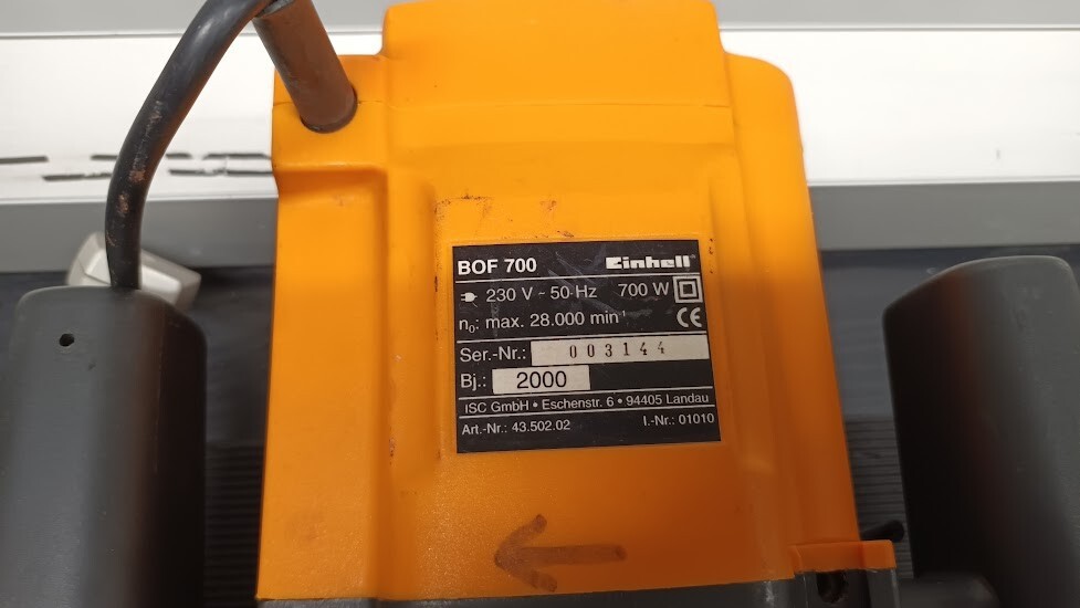 Used Einhell BOF 700-E Router - Not Working, For Parts or Repair