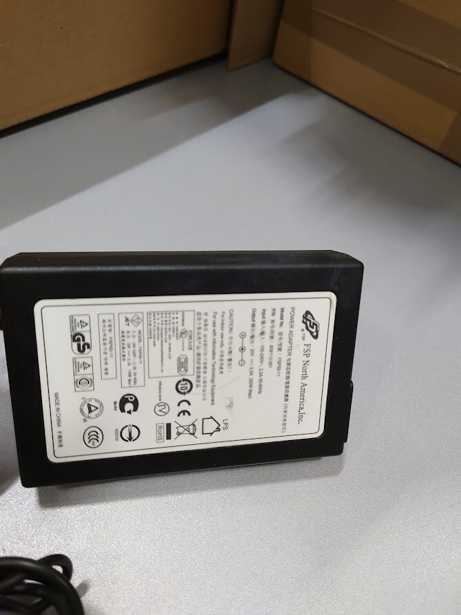 FSP North America FSP50-11 Power Adapter 20V 2.5A Used Working Without Power Cor