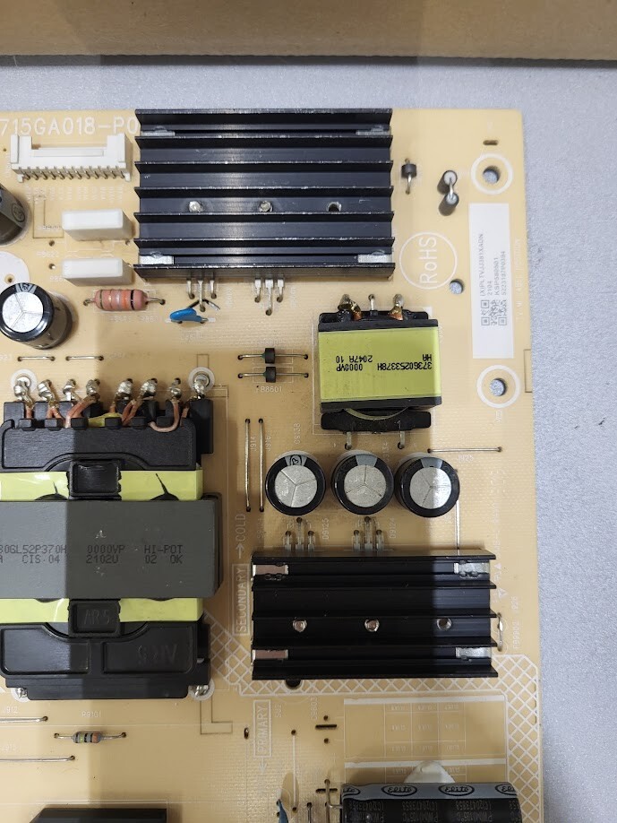 Power Supply Board TPV 715GA018-P01-006-003 S - Untested, For Parts/Repair