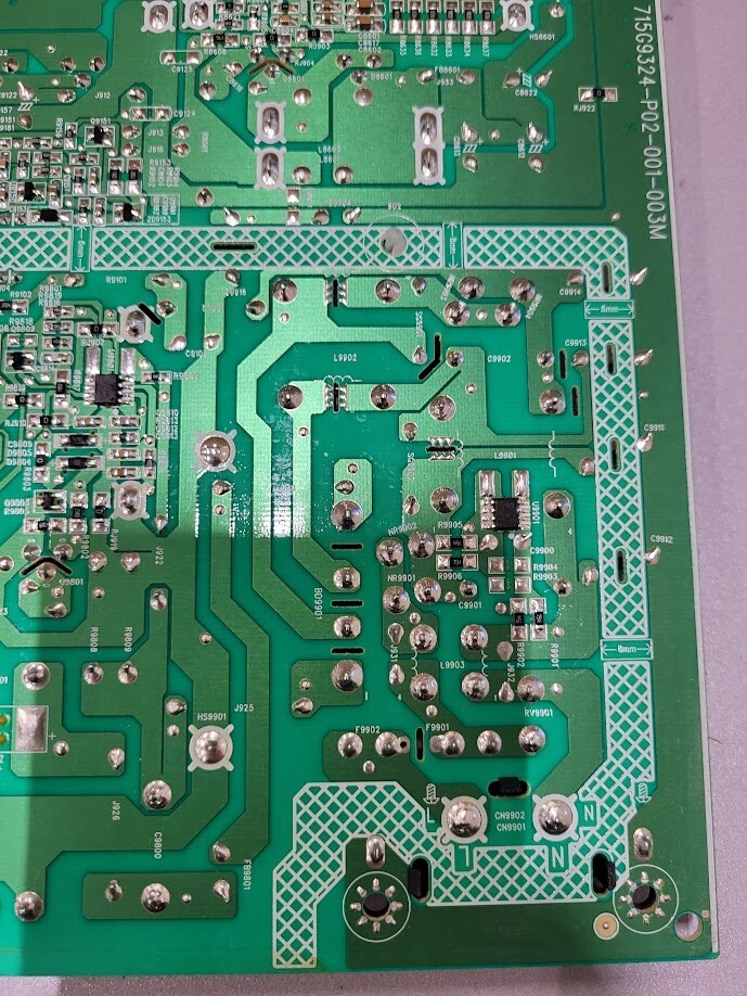 TPV Power Supply Board 715G9324-P02-001-003M - Untested, For Parts/Repair