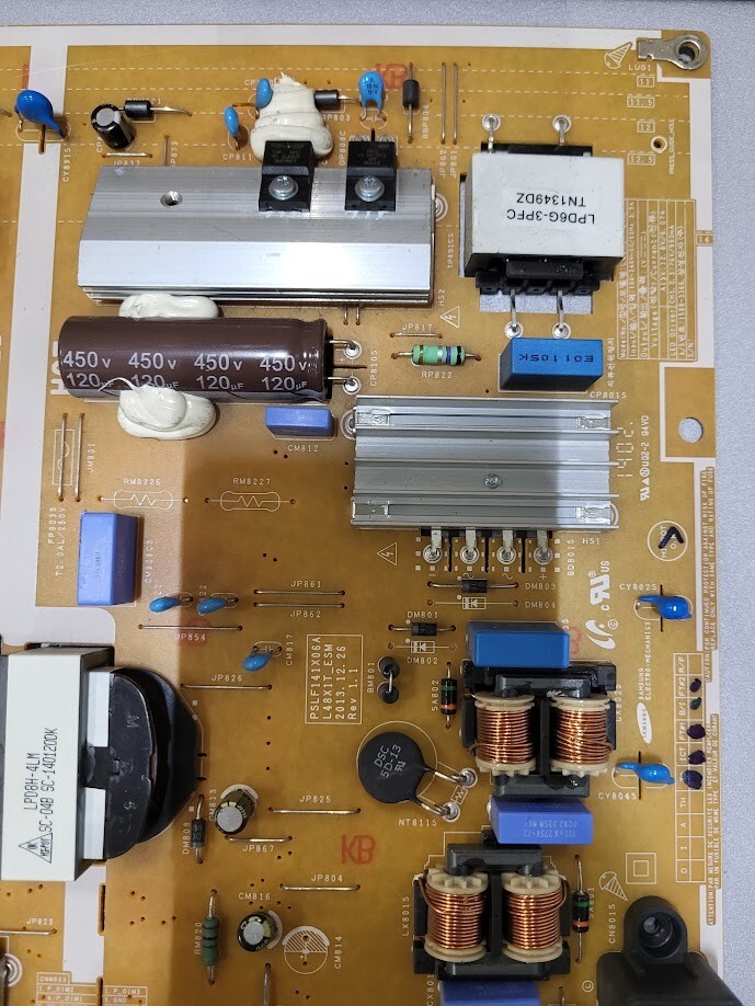 Samsung Power Supply Board L48X1T-ESM - Untested, For Parts/Repair