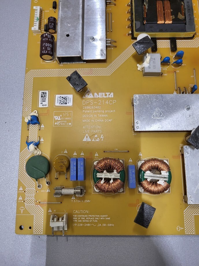 Delta DPS-214CP Power Supply Board - Untested, For Parts/Repair
