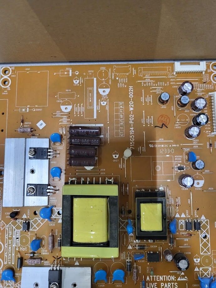 715G5194-P02-W20-002H Green Power Board – Ideal for Parts or Repair Untested