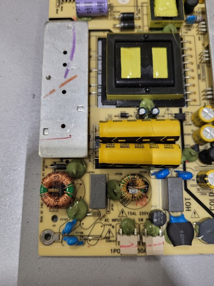 TV3902-ZC02-01(C) Power Supply Board – Ideal for Parts or Repair Untested