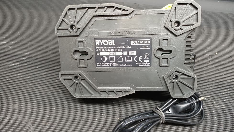 Used Ryobi BCL14181H 18V Battery Charger - Not Working, For Parts or Repair