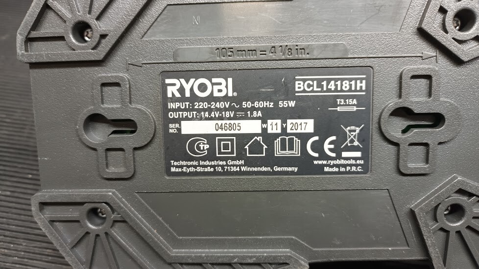 Used Ryobi BCL14181H 18V Battery Charger - Not Working, For Parts or Repair