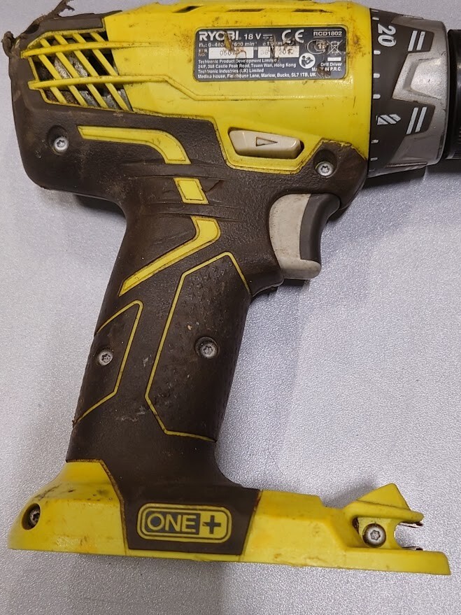 Ryobi RCD1802 18V Cordless Drill Driver Not Working For Parts Without Battery