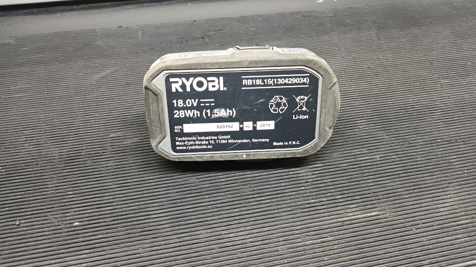Used Ryobi RB18L15 18V Lithium-Ion Battery - Not Working, For Parts or Repair