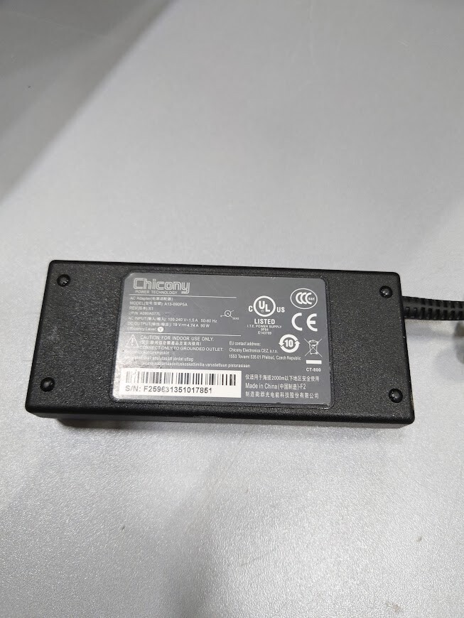 Chicony A13-090P5A AC Adapter 19V 4.74A Used Working Without Power Cord