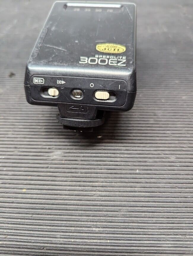 Canon 300EZ Speedlite  Flash   Black  - Untested With Cases