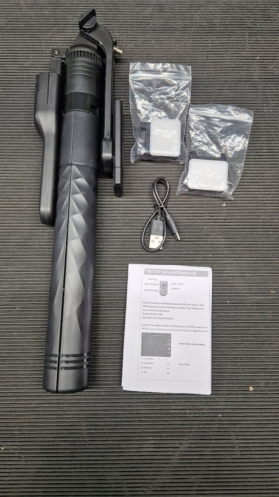 K28 Long Selfie Stick Tripod with Detachable Remote Broken For Parts