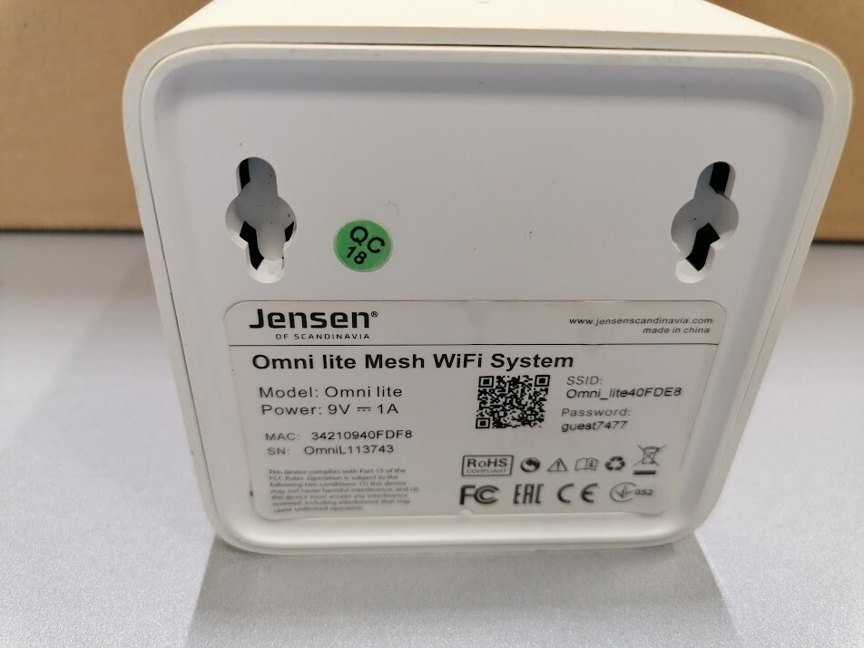 Jensen Omni Lite Mesh Wifi System Wireless Point White Used Working