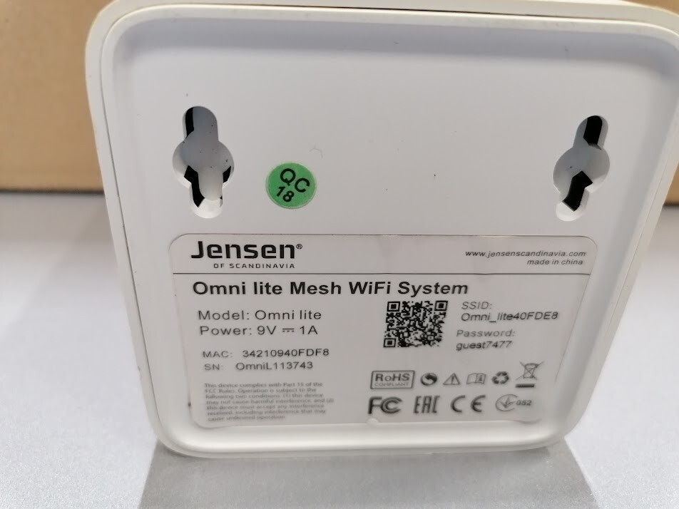 Jensen Omni Lite Mesh Wifi System Wireless Point White Used Working