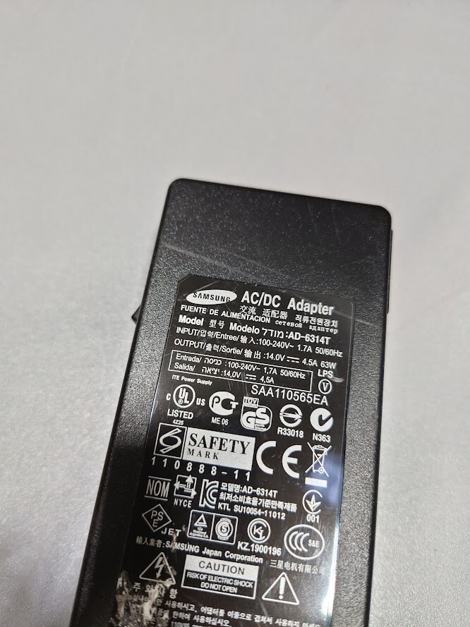 Samsung DA-6314T AC/DC Adapter 14.0V 4.5A Used Working Without Power Cord