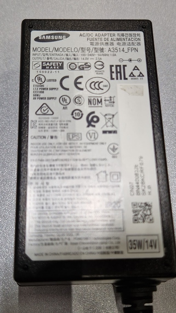 Samsung A3514_FPN AC/DC Adapter 14.0V 2.5A Used Working Without Power Cord