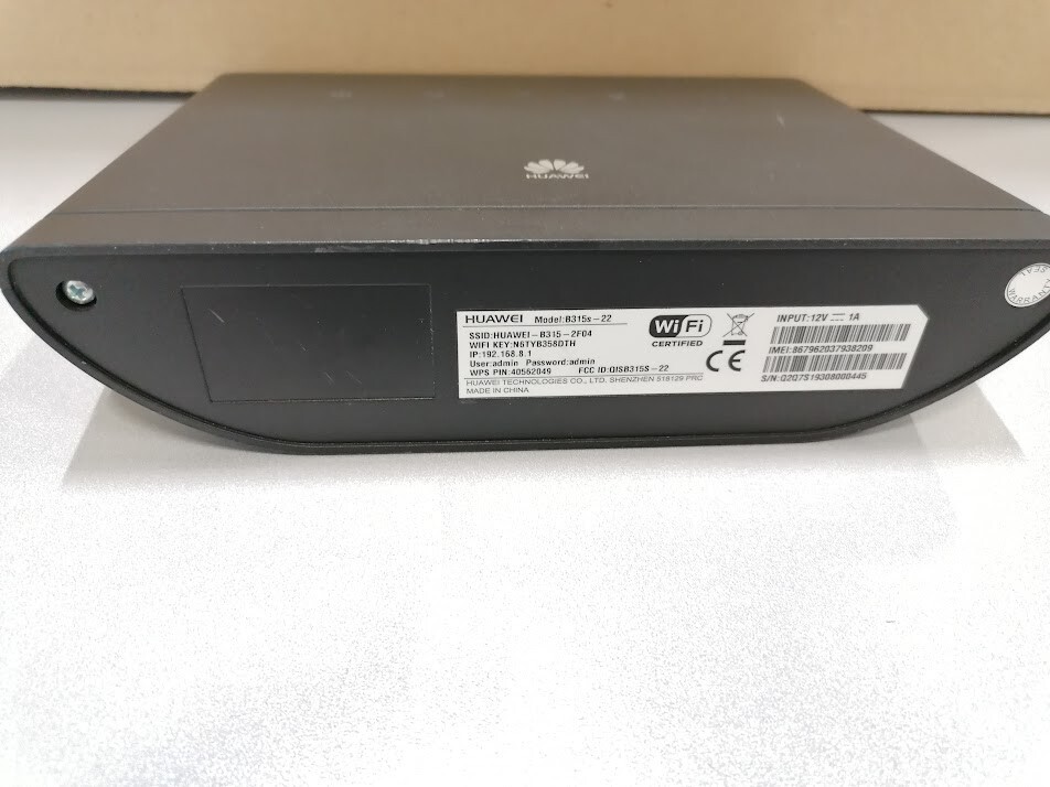 Huawei B315s-22 150Mbps 4G Wireless Router Used Working With Charger