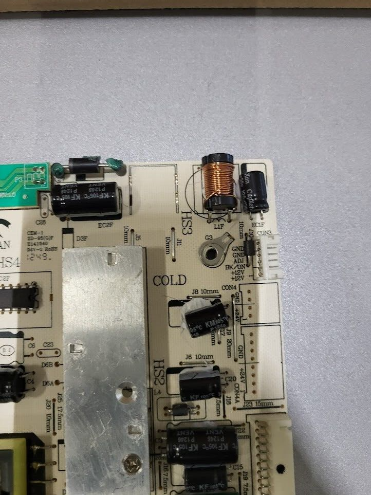 AOYUAN 3BS0043714 REV: 1.0 Power Supply Board - Fully Functional 2012 Model
