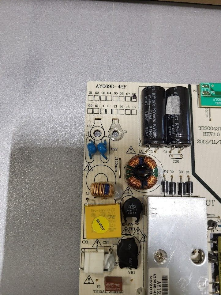AOYUAN 3BS0043714 REV: 1.0 Power Supply Board - Fully Functional 2012 Model