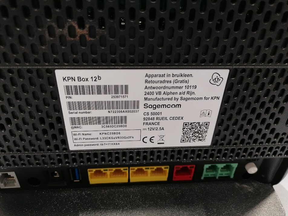 KPN Box 12b Sagemcom Wi-Fi Router Not Working For Parts or Repair