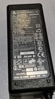 Delta ADP-65DB AC Adapter 19V 3.42A Used Working Without Power Cord