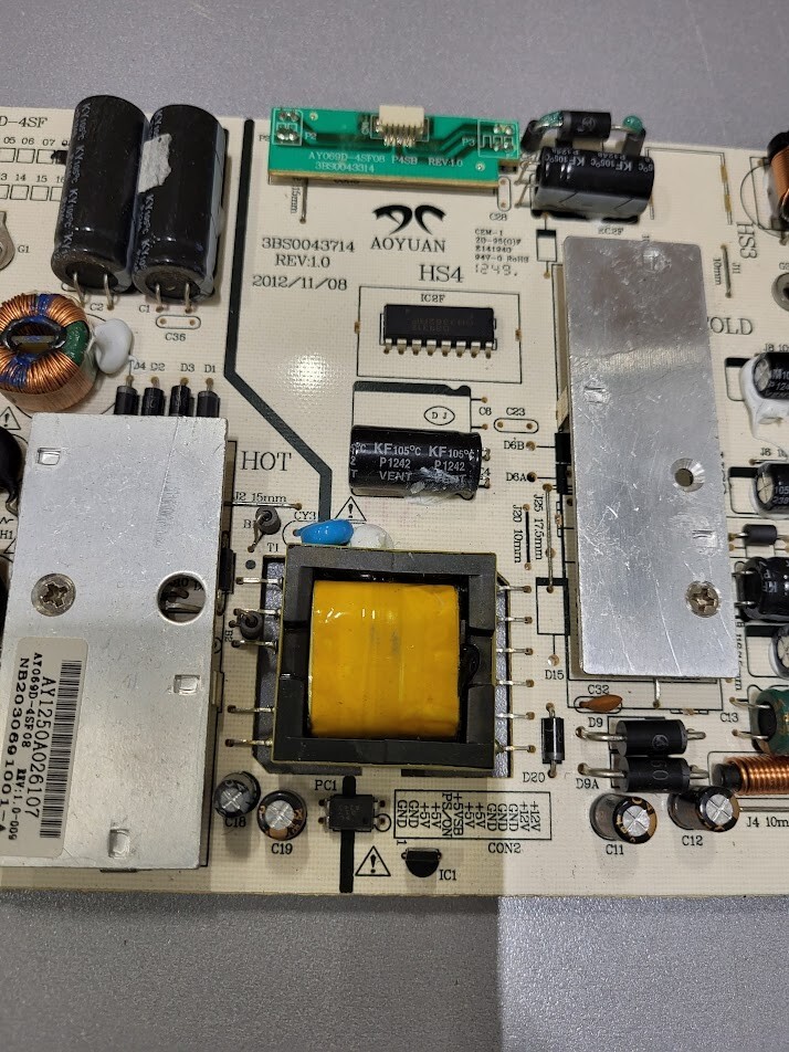 AY069D-4SF08 P4SB REV 1.0 Power Board - Tested & Fully Working