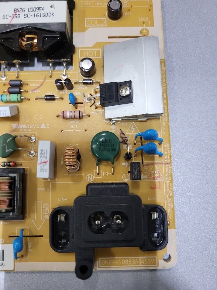 Samsung L32EF_KVD Power Supply Board for 32" TVs Fully Tested Working Condition