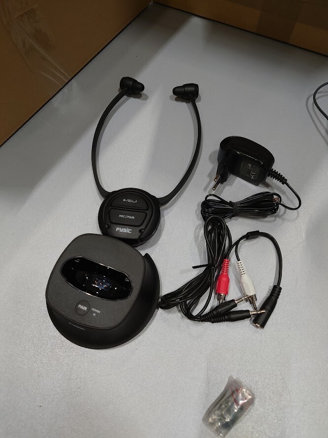 Fysic FH-76 Wireless Hearing Amplifier Headphone Black Used Working