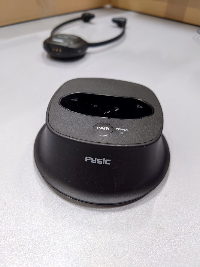 Fysic FH-76 Wireless Hearing Amplifier Headphone Black Used Working