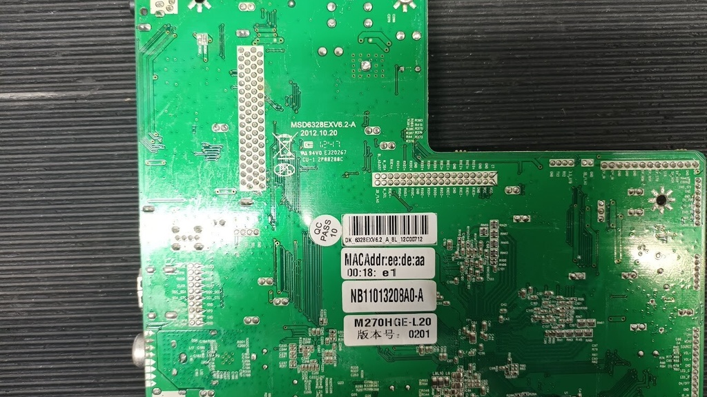 MSD6328EXV6.2-A Main Board - Working, Signs of Use, 2012 Model