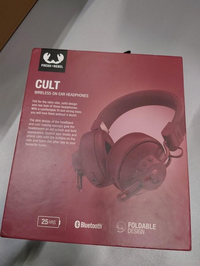 Fresh N Rebel Cult Wireless Bluetooth On-Ear Headphones Ruby Red Not Working