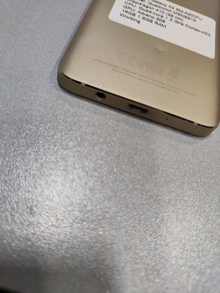Samsung Galaxy A3 SM-A300FU 16GB Storage 1.5 RAM Smartphone Gold Used Working