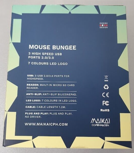 Soporte de cable de ratón Maikai Mouse Bungee 3 puertos USB de alta...