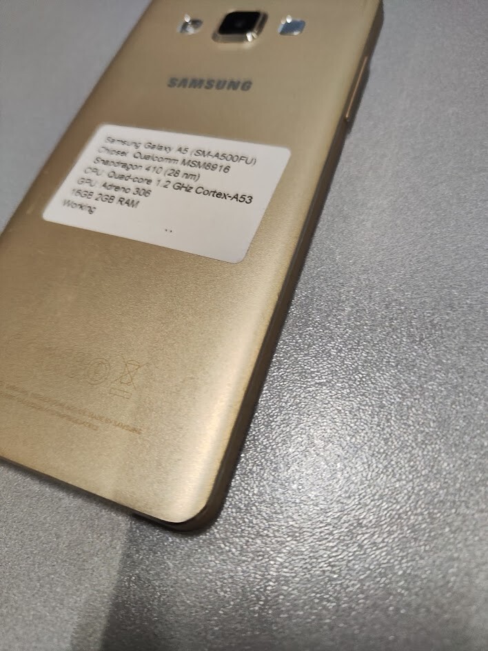 Samsung Galaxy A5 SM-A500FU 16GB Storage 2GB RAM Smartphone Gold Used Working