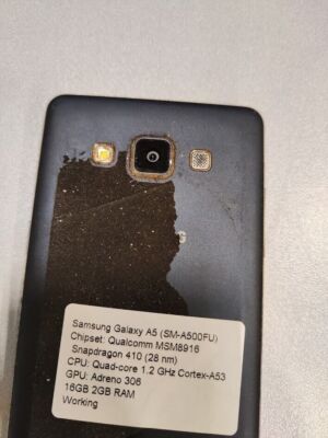 Smartphone Samsung Galaxy A5 SM-A500FU 16GB Almacenamiento 2GB RAM Negro...