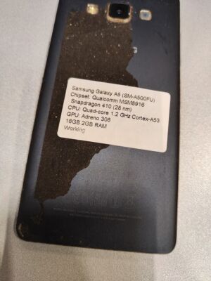 Smartphone Samsung Galaxy A5 SM-A500FU 16GB Almacenamiento 2GB RAM Negro...