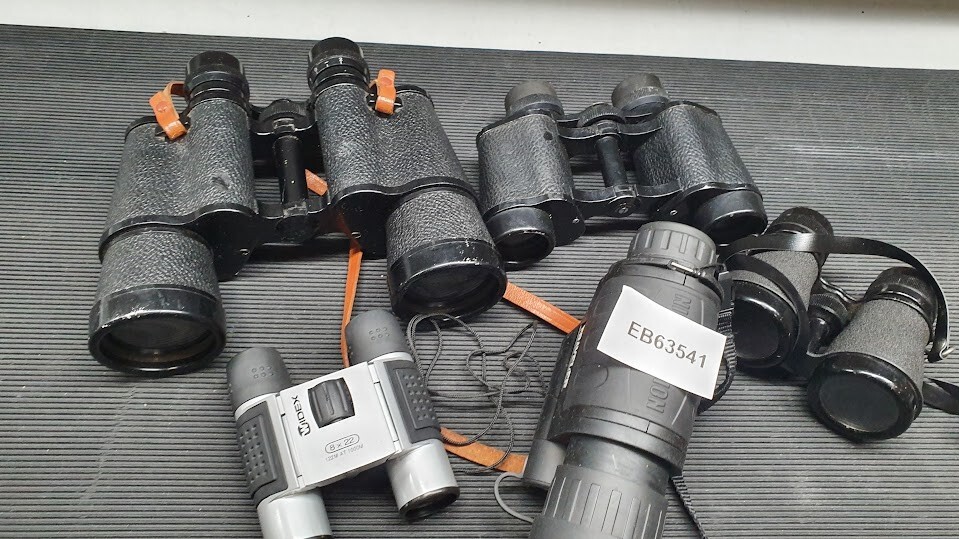 Lot of 5 Binoculars Various Models And Brand Used Working
