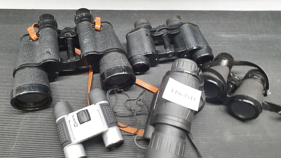 Lot of 5 Binoculars Various Models And Brand Used Working