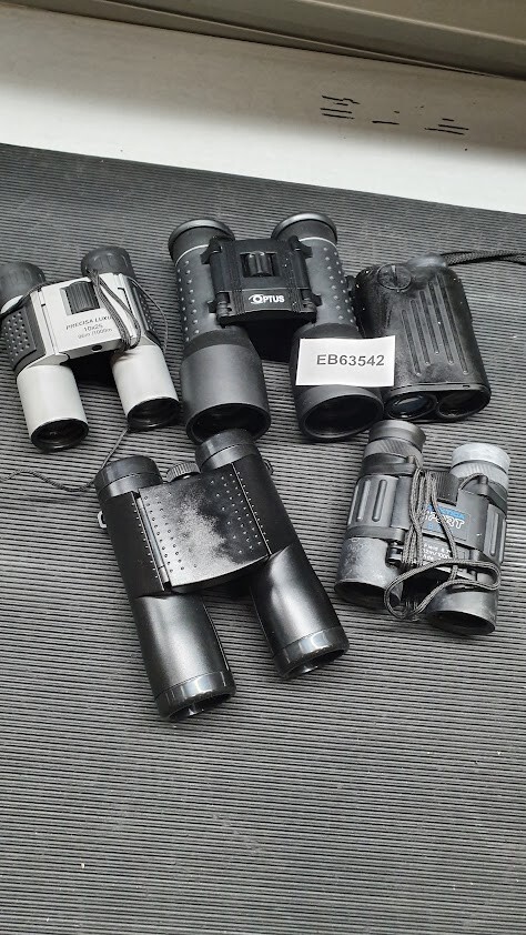 Lot of 5 Binoculars Various Models And Brand Used Working